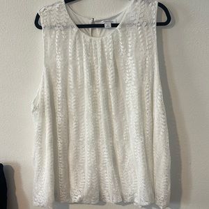 Liz Claiborne White Lace Tank Top